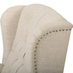Sillón reclinable Walter Wingback de tela capitoné
