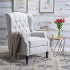 Sillón reclinable Walter Wingback de tela capitoné