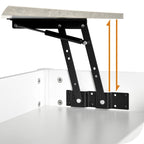 Mesa de centro elevable de madera con estante de almacenamiento y cajones