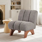 Sillón moderno de madera y tela