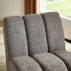 Sillón moderno de madera y tela