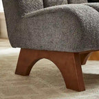 Sillón moderno de madera y tela