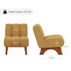 Sillón moderno de madera y tela
