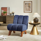 Sillón moderno de madera y tela