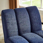 Sillón moderno de madera y tela