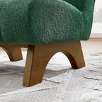 Sillón moderno de madera y tela