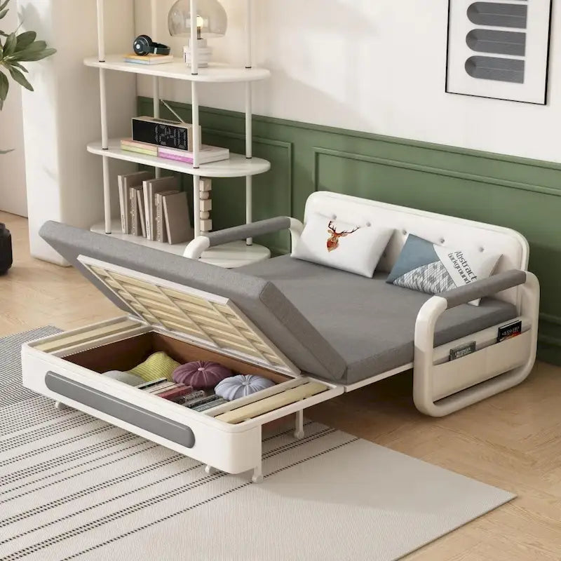 Modern Memory Foam Sleeper Sofa with Storage