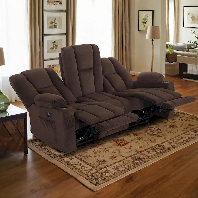 Sofá Reclinable Eléctrico con Masaje y Calefacción Lumbar
