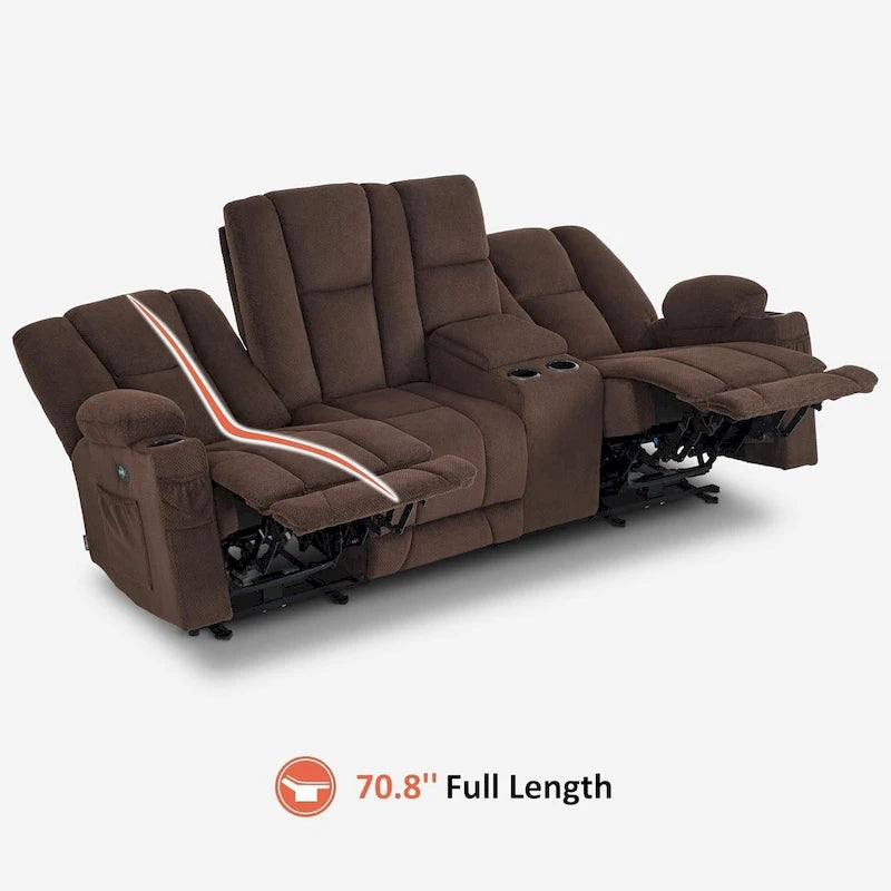 Sofá Reclinable Eléctrico con Masaje y Calefacción Lumbar