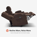 Sofá Reclinable Eléctrico con Masaje y Calefacción Lumbar