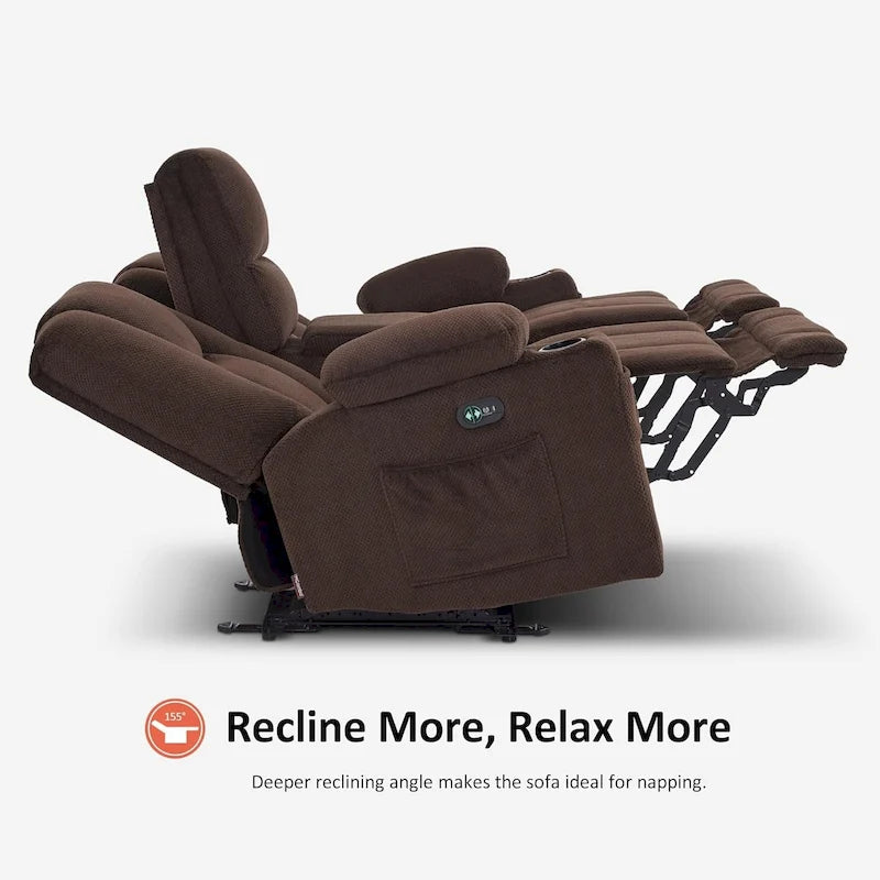Sofá Reclinable Eléctrico con Masaje y Calefacción Lumbar