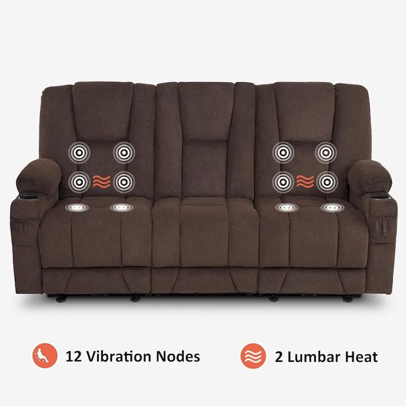 Sofá Reclinable Eléctrico con Masaje y Calefacción Lumbar