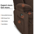Sofá Reclinable Eléctrico con Masaje y Calefacción Lumbar