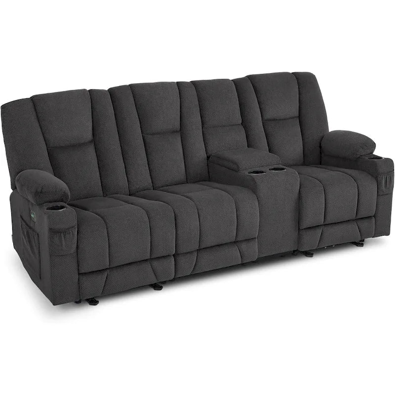 Sofá Reclinable Eléctrico con Masaje y Calefacción Lumbar