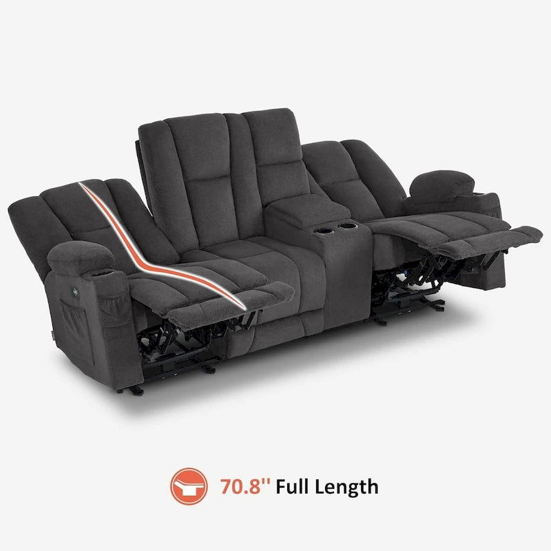 Sofá Reclinable Eléctrico con Masaje y Calefacción Lumbar