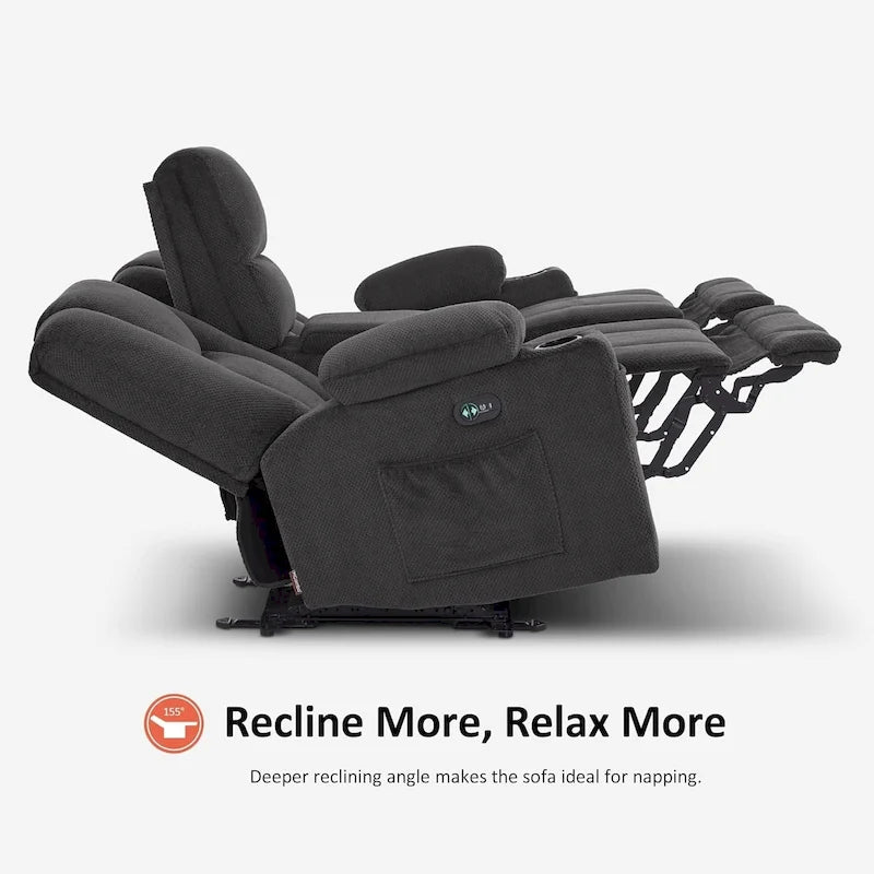 Sofá Reclinable Eléctrico con Masaje y Calefacción Lumbar