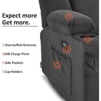 Sofá Reclinable Eléctrico con Masaje y Calefacción Lumbar