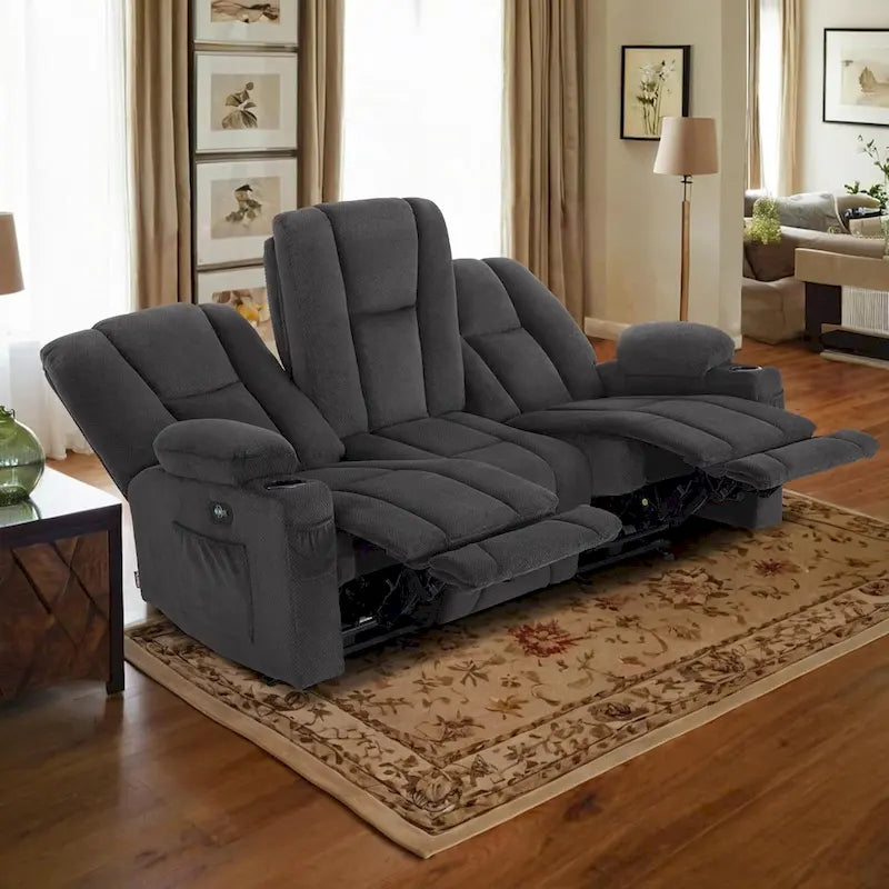 Sofá Reclinable Eléctrico con Masaje y Calefacción Lumbar