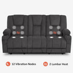 Sofá Reclinable Eléctrico con Masaje y Calefacción Lumbar
