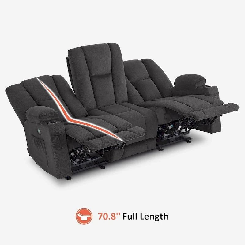 Sofá Reclinable Eléctrico con Masaje y Calefacción Lumbar
