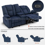 Sofá Reclinable Eléctrico con Masaje y Calefacción Lumbar