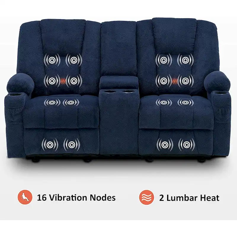 Sofá Reclinable Eléctrico con Masaje y Calefacción Lumbar