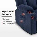 Sofá Reclinable Eléctrico con Masaje y Calefacción Lumbar
