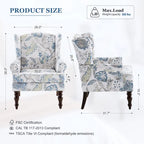 Sillón decorativo con patas torneadas y brazos redondos