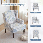 Sillón decorativo con patas torneadas y brazos redondos