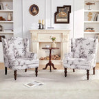 Sillón decorativo con patas torneadas y brazos redondos