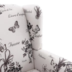Sillón decorativo con patas torneadas y brazos redondos