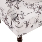 Sillón decorativo con patas torneadas y brazos redondos