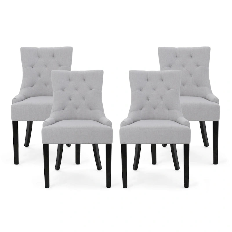Sillas de comedor Hayden modernas con tapizado capitoné