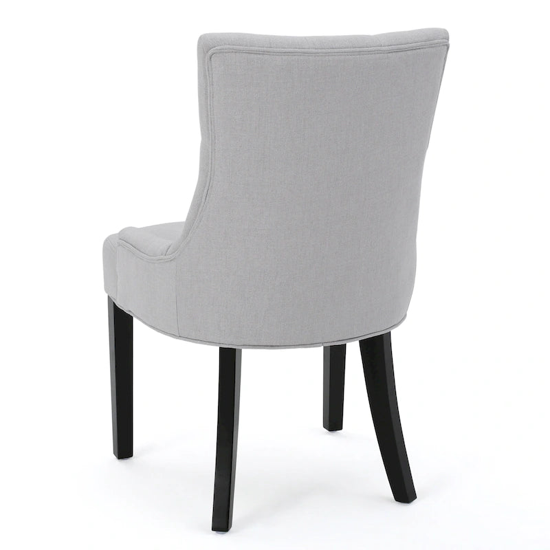 Sillas de comedor Hayden modernas con tapizado capitoné