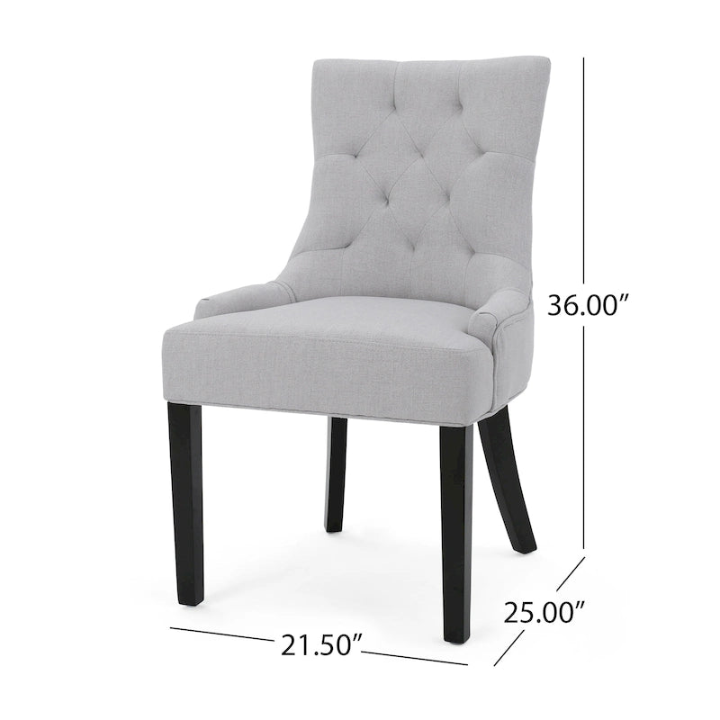 Sillas de comedor Hayden modernas con tapizado capitoné