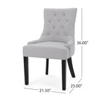 Sillas de comedor Hayden modernas con tapizado capitoné