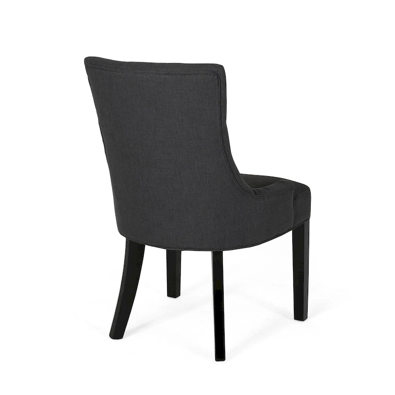 Sillas de comedor Hayden modernas con tapizado capitoné