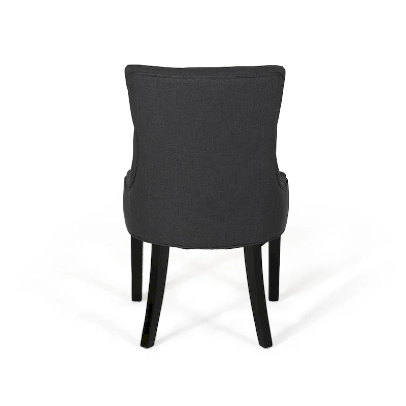 Sillas de comedor Hayden modernas con tapizado capitoné
