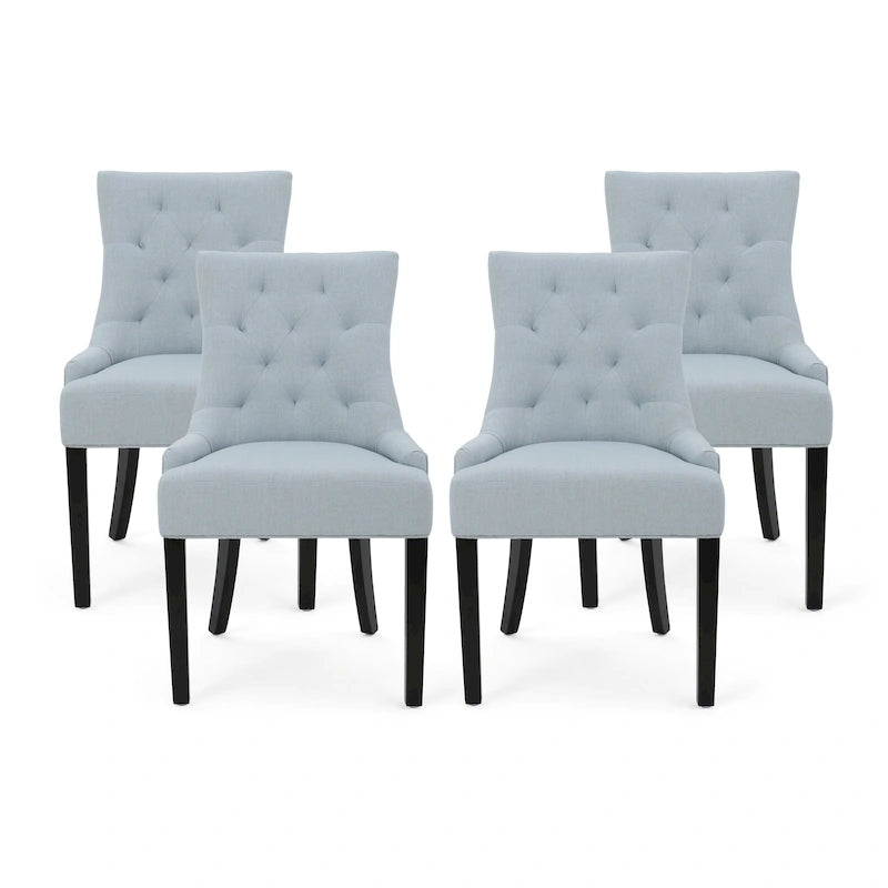 Sillas de comedor Hayden modernas con tapizado capitoné