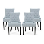 Sillas de comedor Hayden modernas con tapizado capitoné