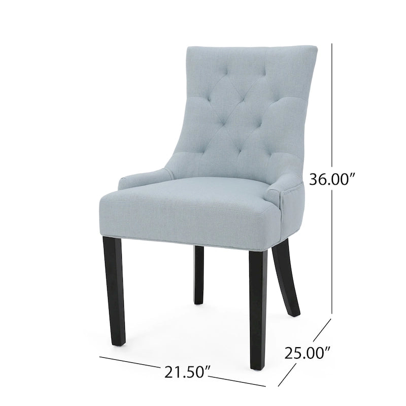 Sillas de comedor Hayden modernas con tapizado capitoné