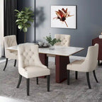 Sillas de comedor Hayden modernas con tapizado capitoné