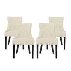 Sillas de comedor Hayden modernas con tapizado capitoné