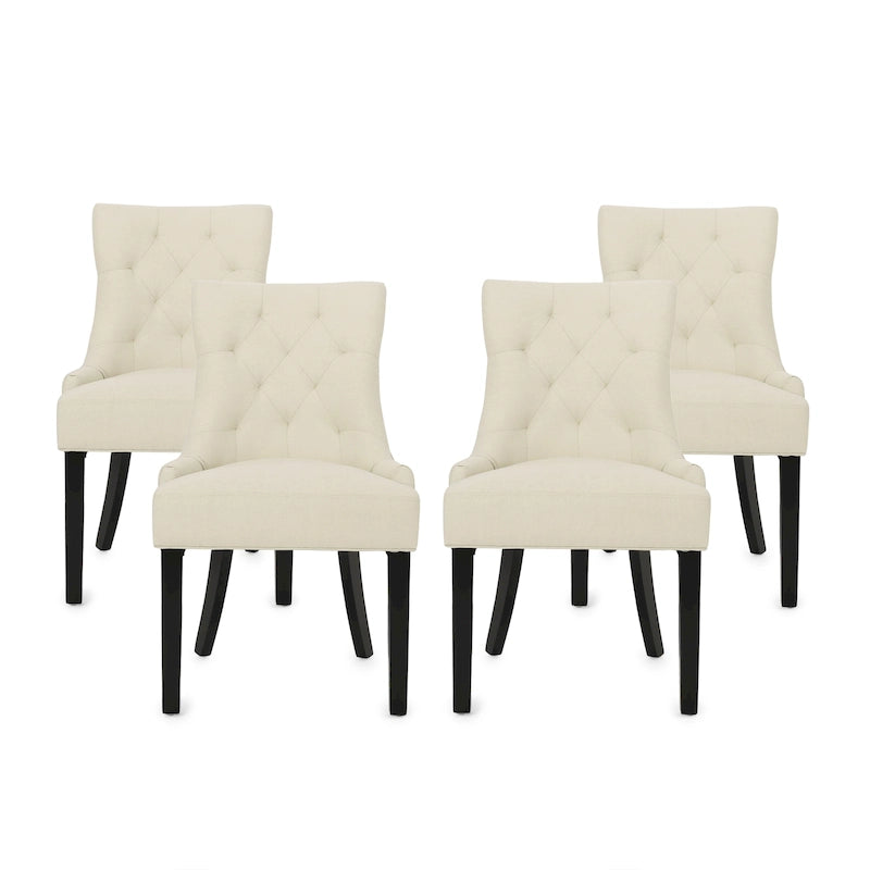 Sillas de comedor Hayden modernas con tapizado capitoné