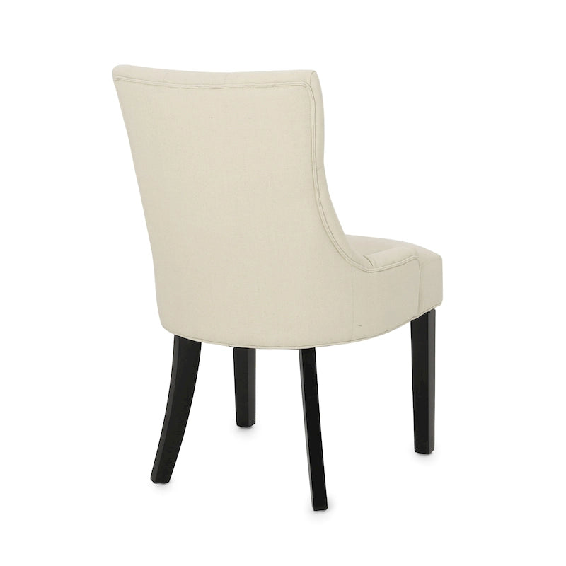 Sillas de comedor Hayden modernas con tapizado capitoné