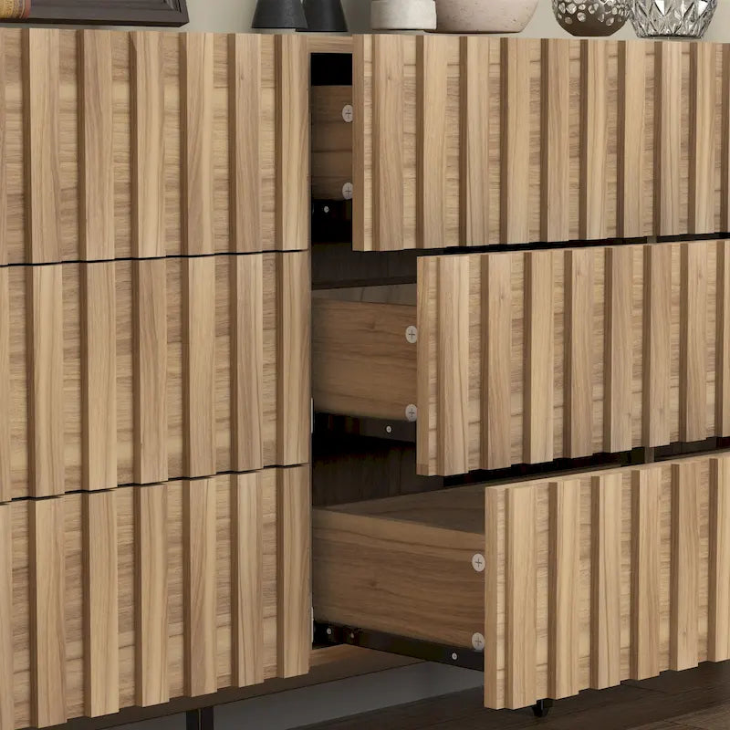 Gabinete Organizador de Dormitorio con Cajones - Cómoda de Almacenamiento de 9 Cajones