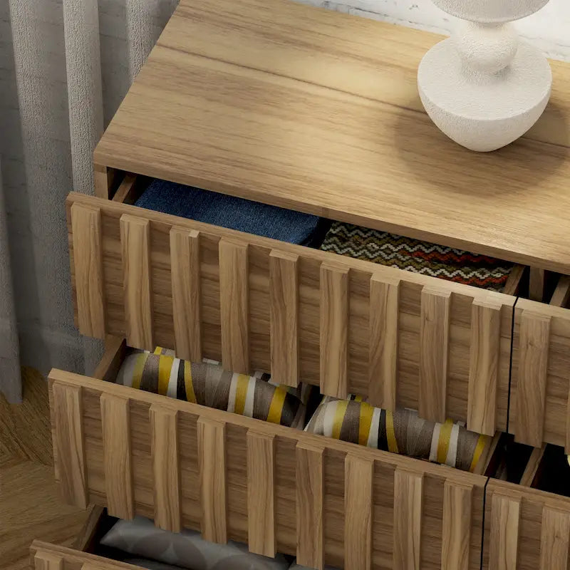 Gabinete Organizador de Dormitorio con Cajones - Cómoda de Almacenamiento de 9 Cajones