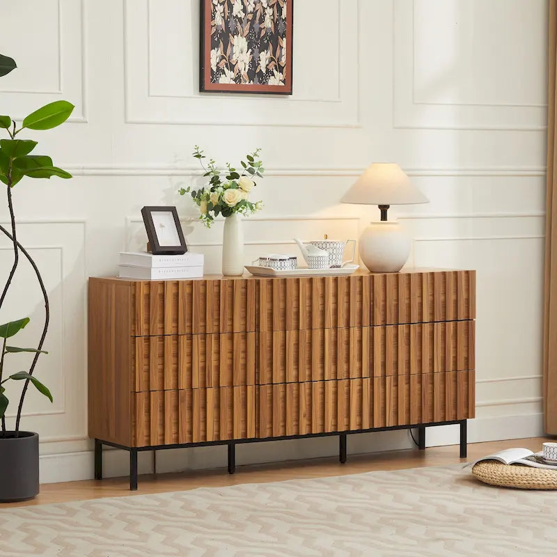 Gabinete Organizador de Dormitorio con Cajones - Cómoda de Almacenamiento de 9 Cajones