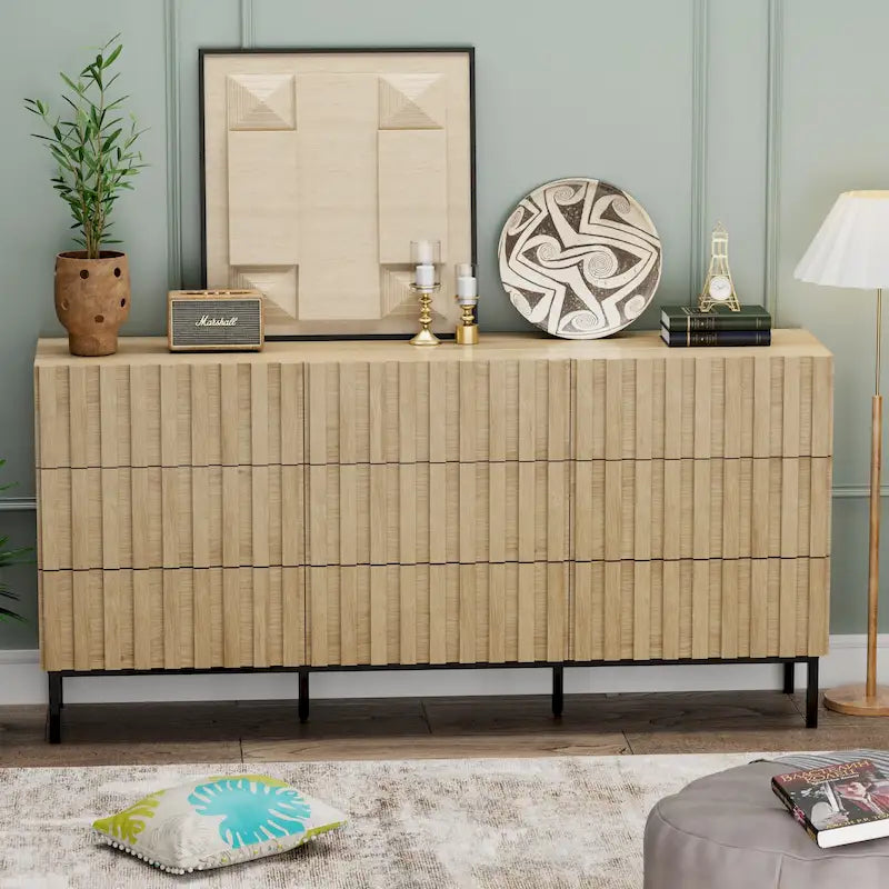 Gabinete Organizador de Dormitorio con Cajones - Cómoda de Almacenamiento de 9 Cajones