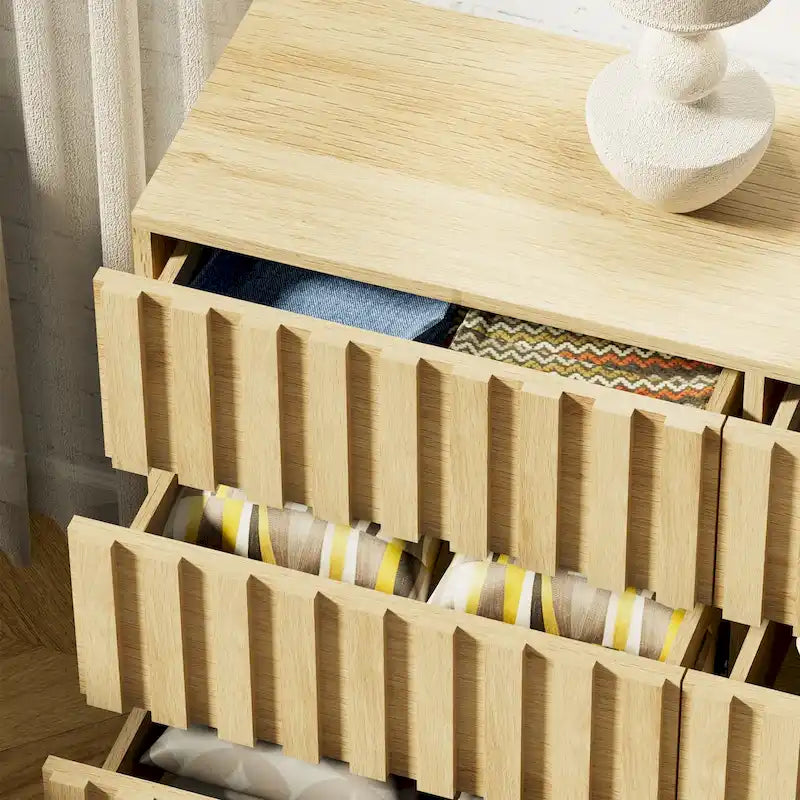 Gabinete Organizador de Dormitorio con Cajones - Cómoda de Almacenamiento de 9 Cajones
